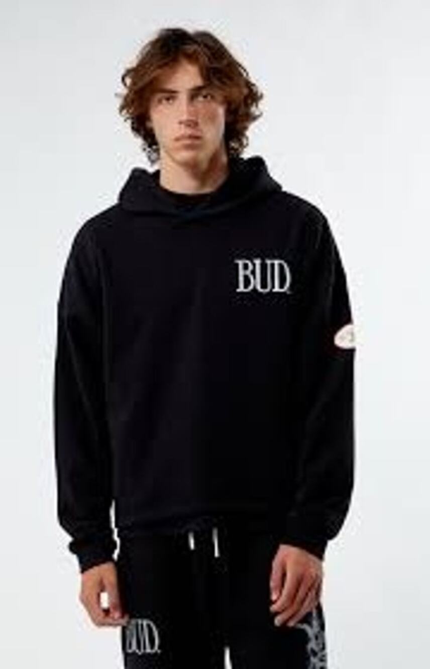 M Budweiser by PacSun King Hoodie Sweatshirt Black King of beers